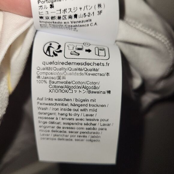 HUGO BOSS UNITY COTTON-JERSEY T-SHIRT WITH DOODLE MOTIFS LARGE NWT - Picture 7 of 9